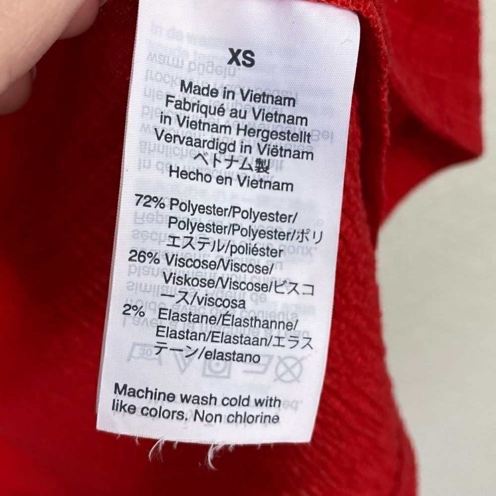 Madewell Texture & Thread Red Peasant Blouse - Picture 5 of 6